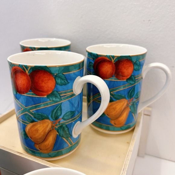 Victoria & Beale Forbidden Fruit Fine Porcelain Mugs (3) , Cup (7) Lot Of 10 Pcs - Picture 7 of 8